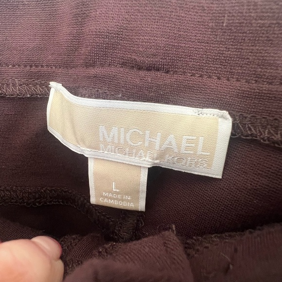 Large Michael kors MK stretchy knit pants brown - Picture 5 of 12